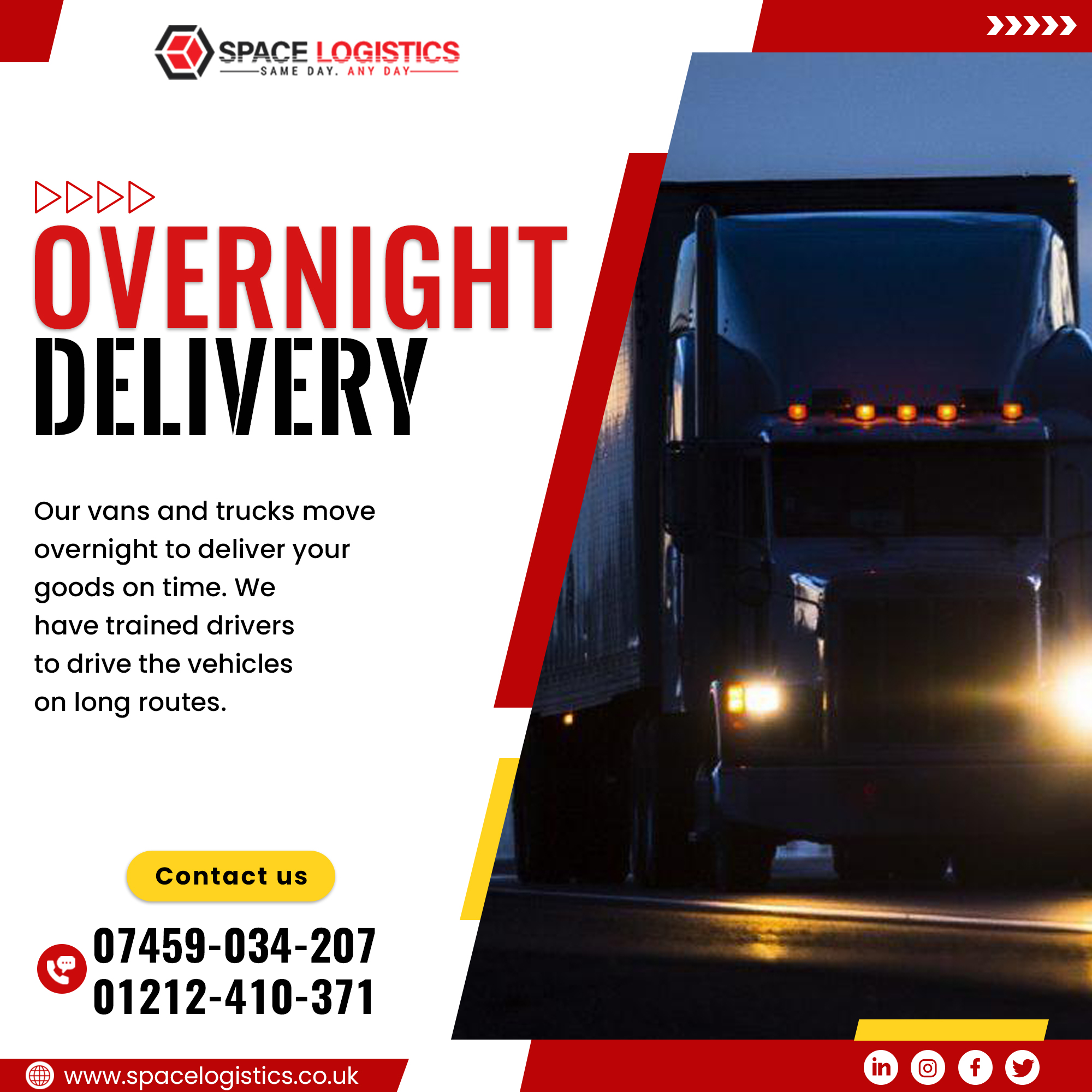 Overnight Pallet Delivery Service In England